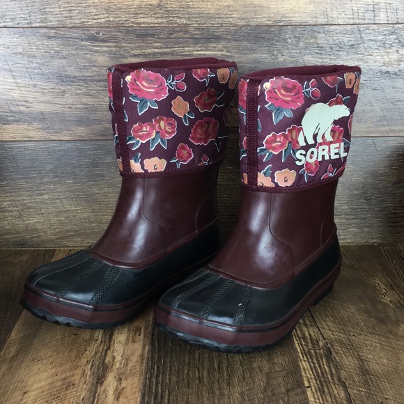 maroon sorel boots